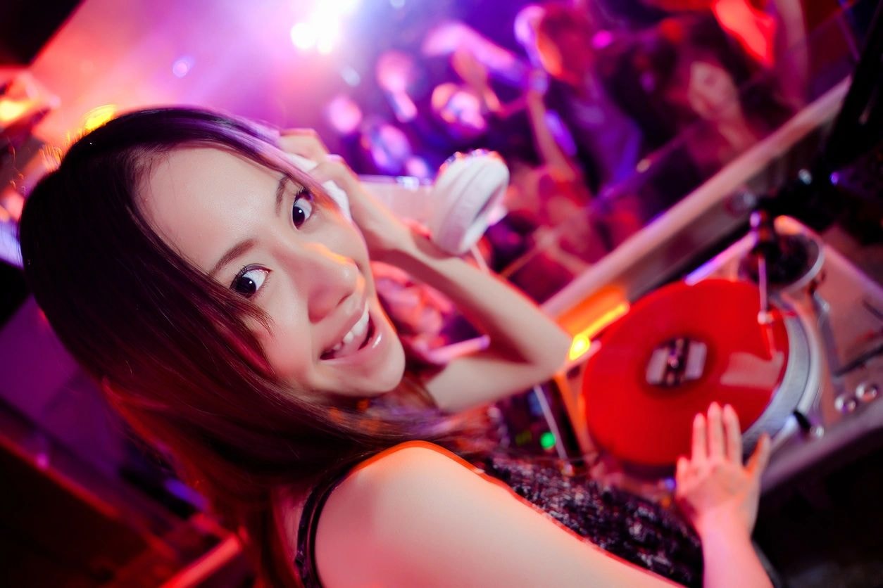 DJ performing at a nightclub party